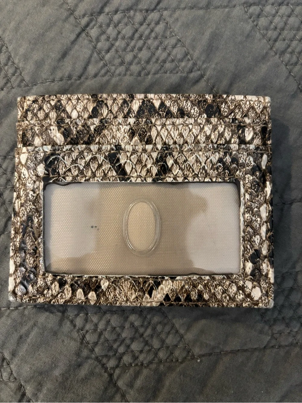 G By Guess Snake-Print Card Holder